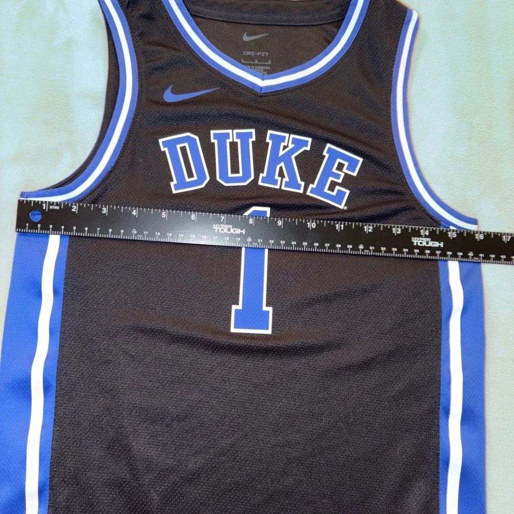 Nike Duke Blue Devils Basketball Jersey Kids Large Black Blue #1‎ Dri-FIT Elite